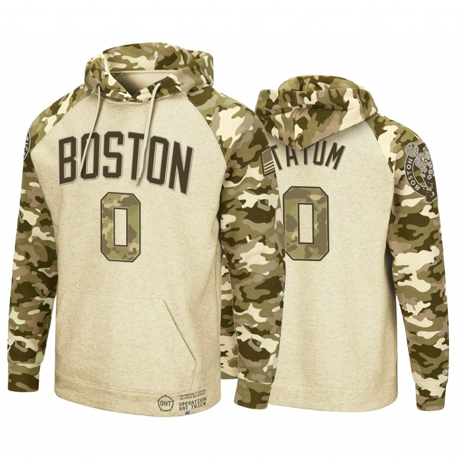 Felpe Con Cappuccio Boston Celtics #0 Jayson Tatum camo Acquista