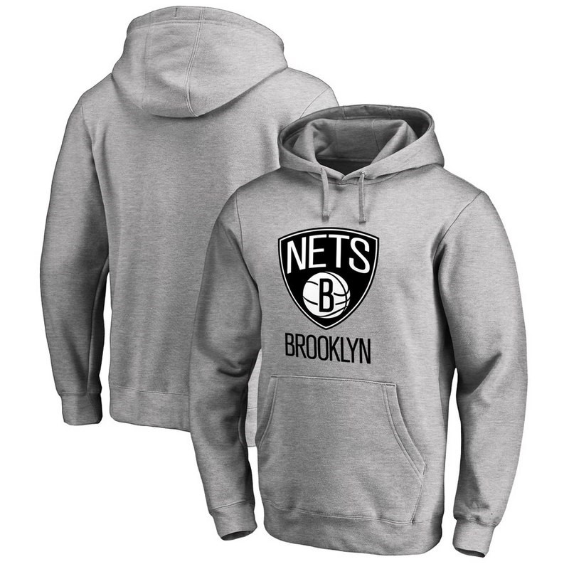Felpe Con Cappuccio Brooklyn Nets Grigio Acquista