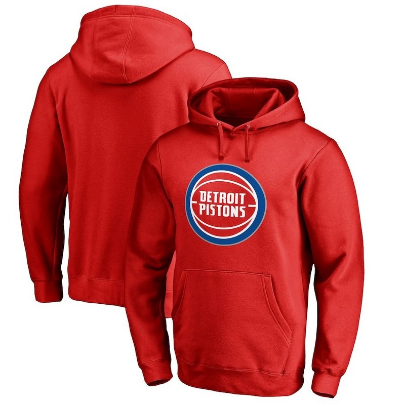 Felpe Con Cappuccio Detroit Pistons Rosso Acquista