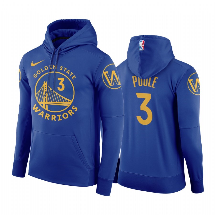 Felpe Con Cappuccio Golden State Warriors #3 Jordan Poole Blu Acquista