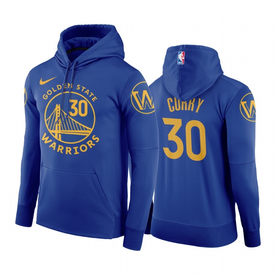 Felpe Con Cappuccio Golden State Warriors #30 Stephen Curry Blu Acquista