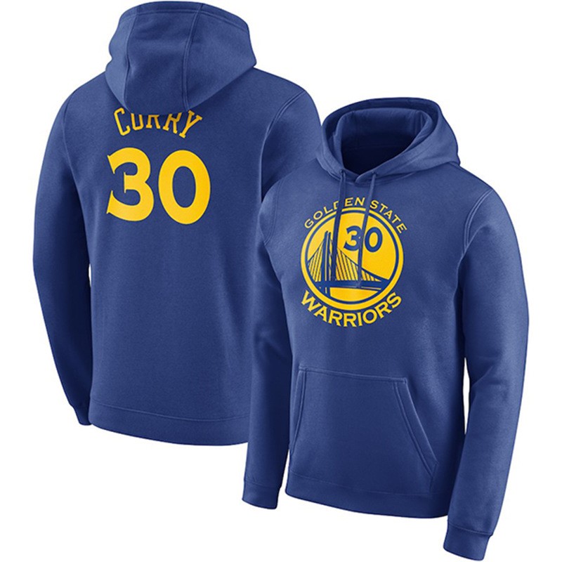 Felpe Con Cappuccio Golden State Warriors #30 Stephen Curry Blu Jaune Acquista