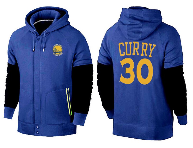 Felpe Con Cappuccio Golden State Warriors #30 Stephen Curry Blu Nero Acquista