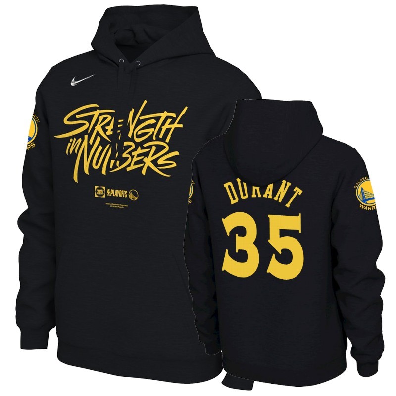 Felpe Con Cappuccio Golden State Warriors #35 Kevin Durant Nero Jaune Acquista