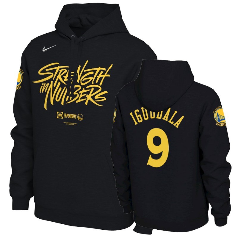 Felpe Con Cappuccio Golden State Warriors #9 Andre Iguodala Nero Jaune Acquista