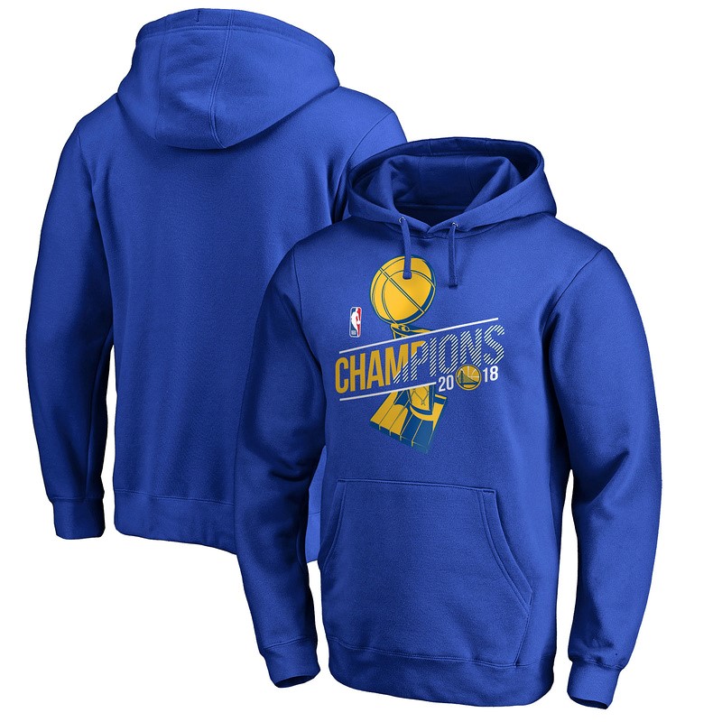 Felpe Con Cappuccio Golden State Warriors 2018 Campeones Finales Blu Blu Acquista