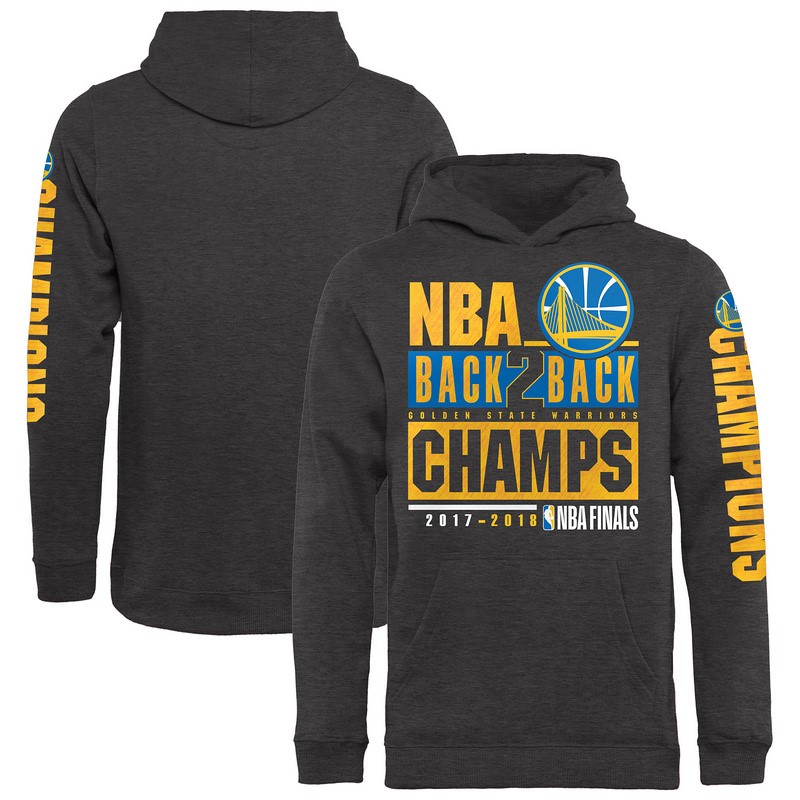 Felpe Con Cappuccio Golden State Warriors 2018 Campeones Finales Nero Blu Acquista