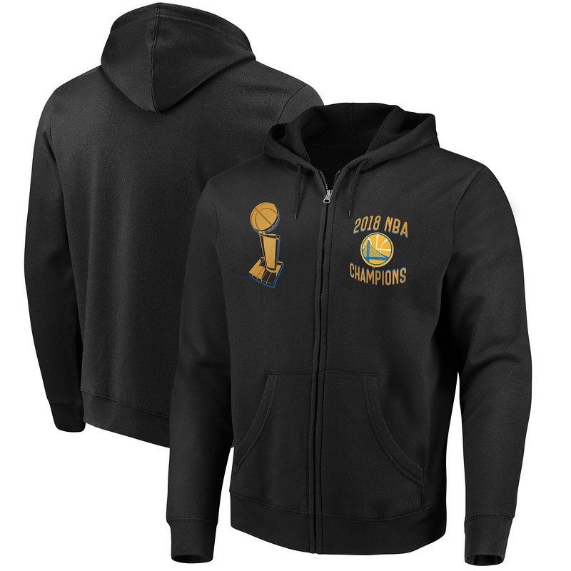 Felpe Con Cappuccio Golden State Warriors 2018 Campeones Finales Nero Jaune Acquista