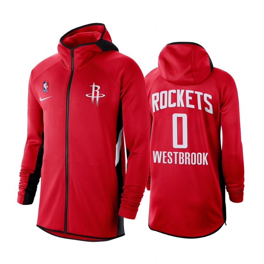 Felpe Con Cappuccio Houston Rockets #0 Russell Westbrook Rosso Acquista