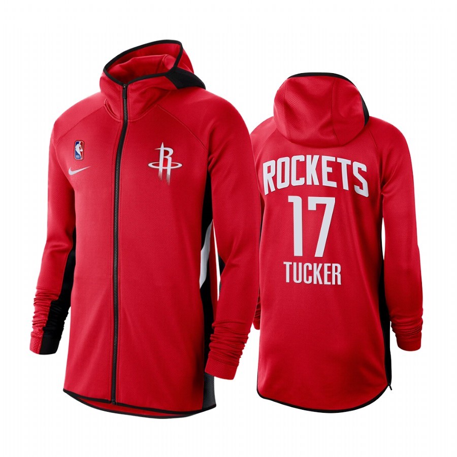 Felpe Con Cappuccio Houston Rockets #17 P.J. Tucker Rosso Acquista