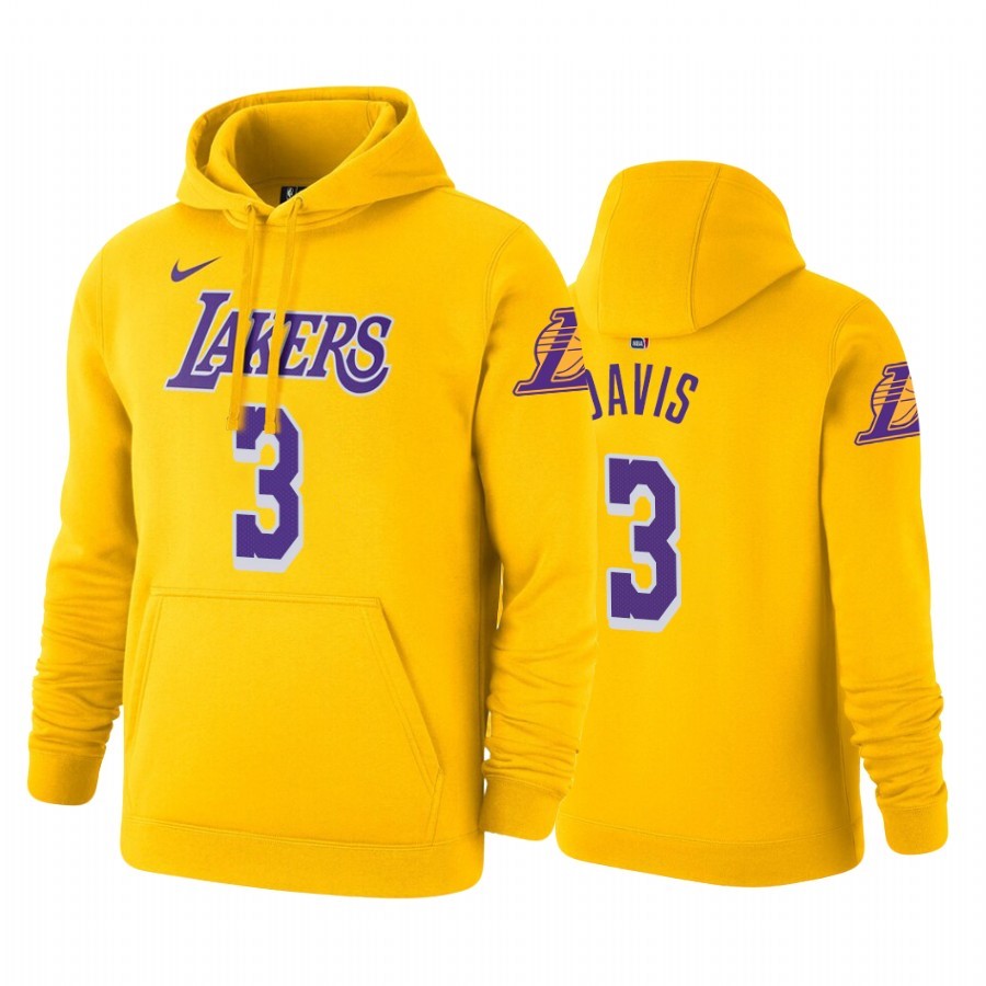 Felpe Con Cappuccio Los Angeles Lakers #3 Anthony Davis Or Acquista