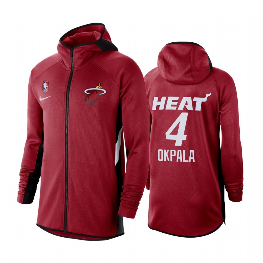 Felpe Con Cappuccio Miami Heat #4 KZ Okpala Rosso Acquista