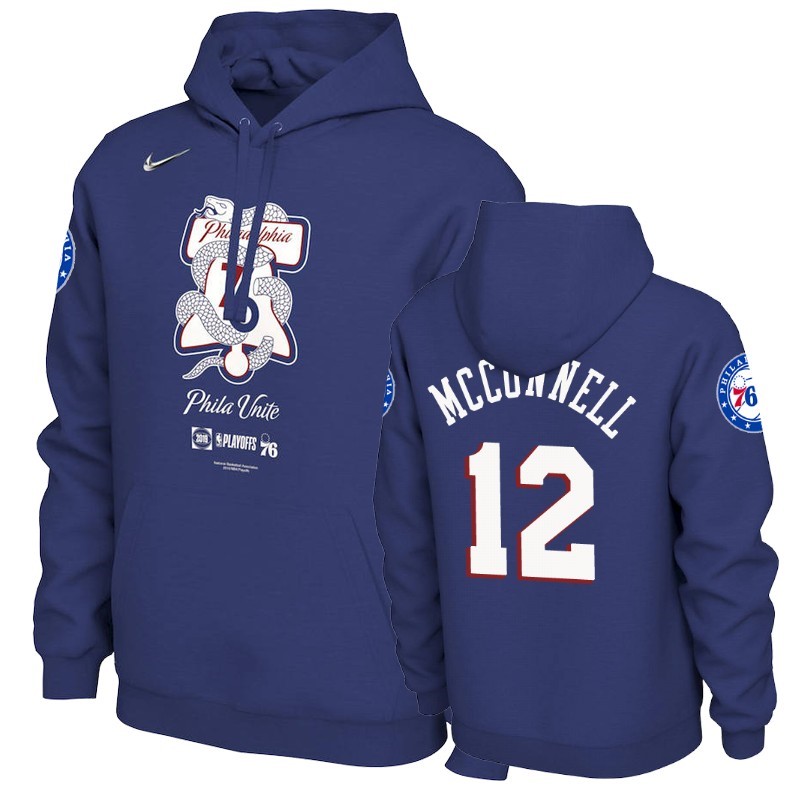 Felpe Con Cappuccio Philadephia 76ers #12 T.J. McConnell Blu Acquista