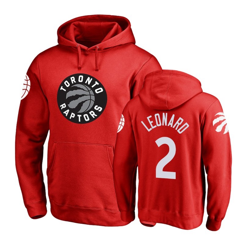 Felpe Con Cappuccio Toronto Raptors #2 Kawhi Leonard Rosso Acquista