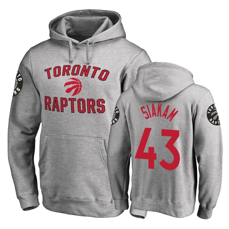 Felpe Con Cappuccio Toronto Raptors #43 Pascal Siakam Grigio Acquista