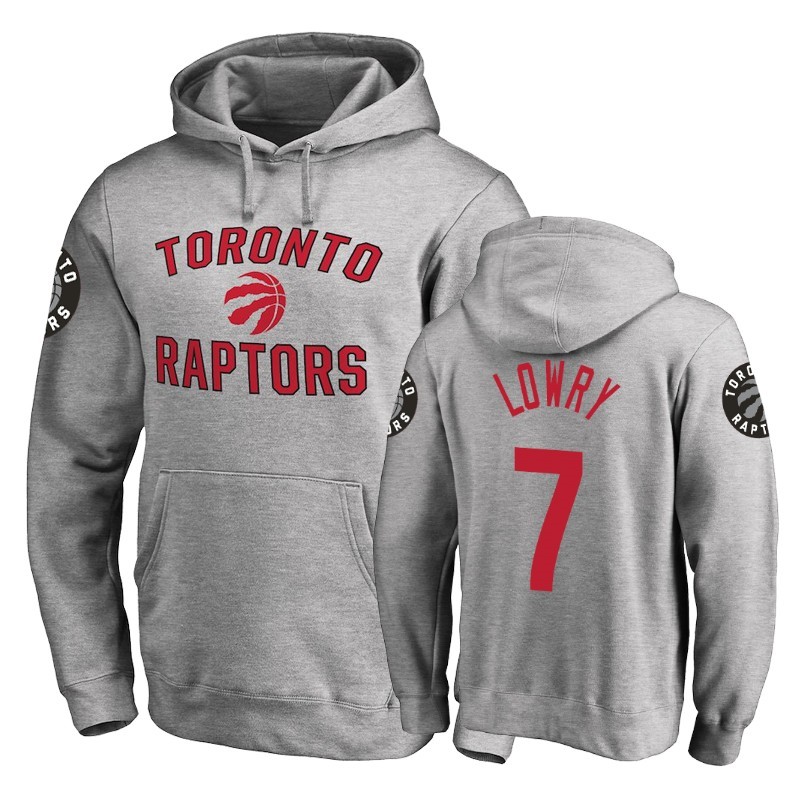 Felpe Con Cappuccio Toronto Raptors #7 Kyle Lowry Grigio Acquista