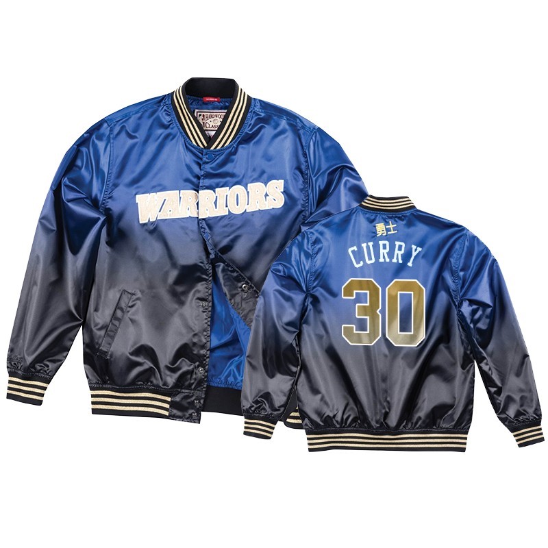 Giacca NBA Golden State Warriors #30 Stephen Curry Blu Acquista