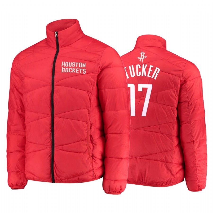 Giacca NBA Houston Rockets #17 P.J. Tucker Rosso Acquista