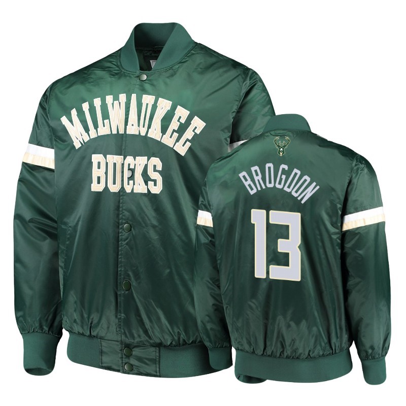 Giacca NBA Milwaukee Bucks #13 Malcolm Brogdon Verde Acquista