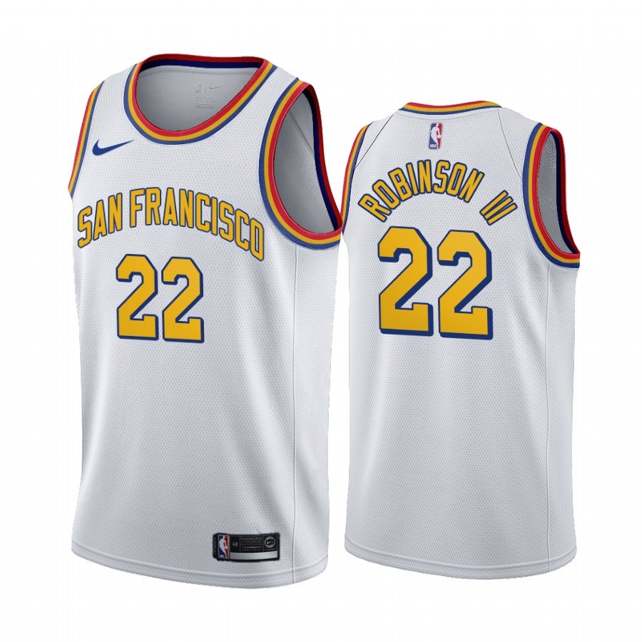 Maglia NBA Earned Edition Golden State Warriors #22 Glenn Robinson III Bianco 2019-20 Acquista