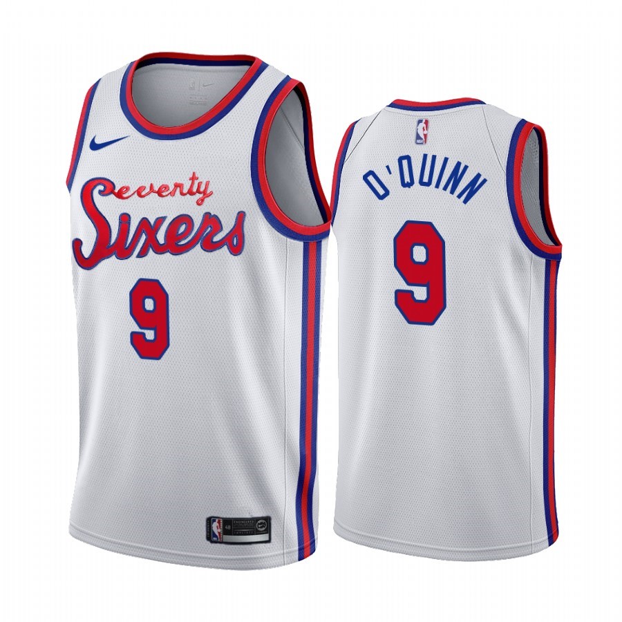 Maglia NBA Earned Edition Philadelphia Sixers #9 Kyle O'Quinn Bianco 2019-20 Acquista