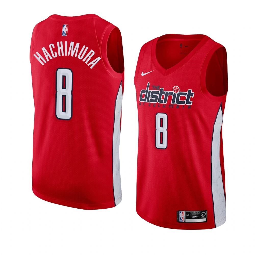 Maglia NBA Earned Edition Washington Wizards #8 Rui Hachimura Rosso 2019-20 Acquista