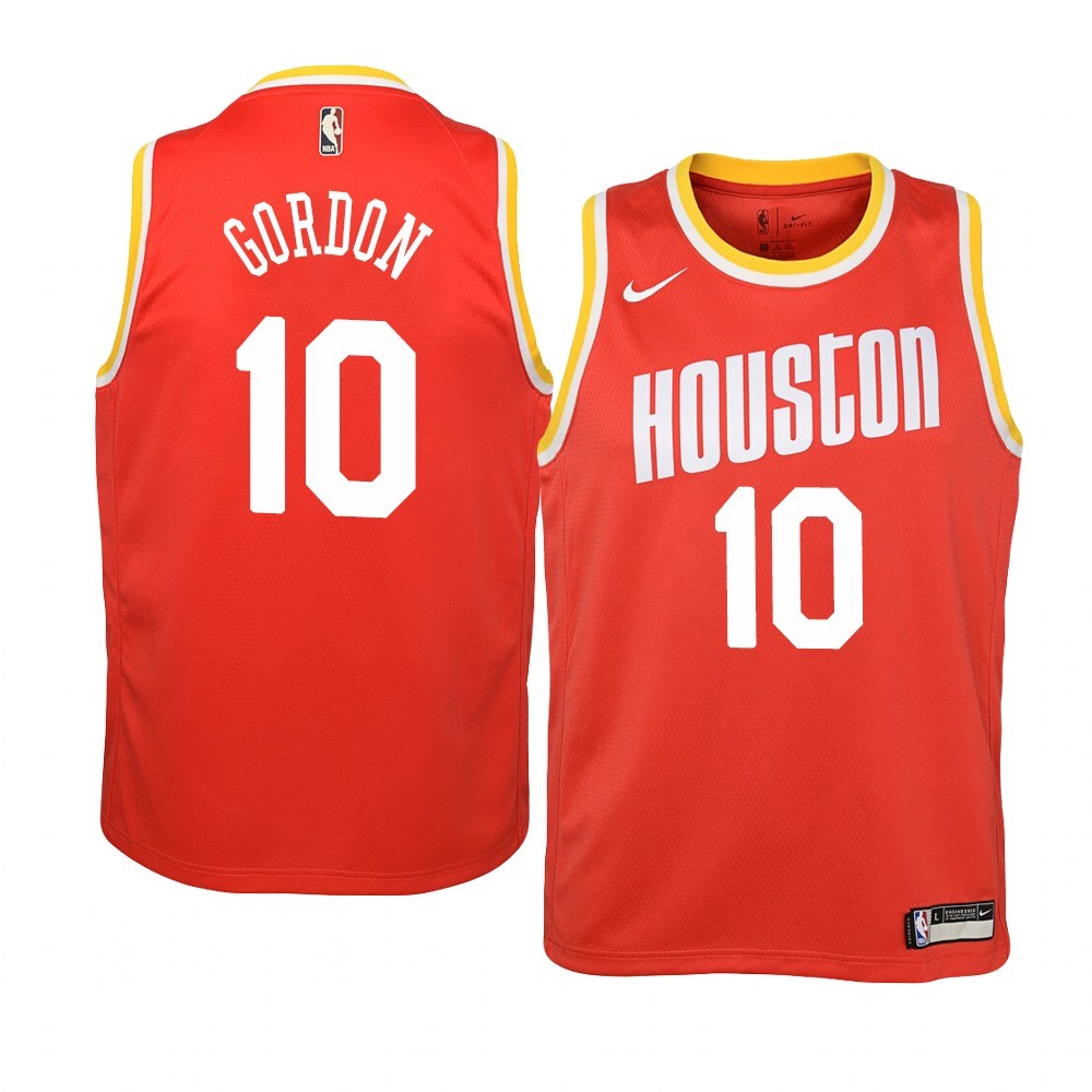 Maglia NBA Houston Rockets #10 Eric Gordon Orange Hardwood Classics 2019-20 Acquista