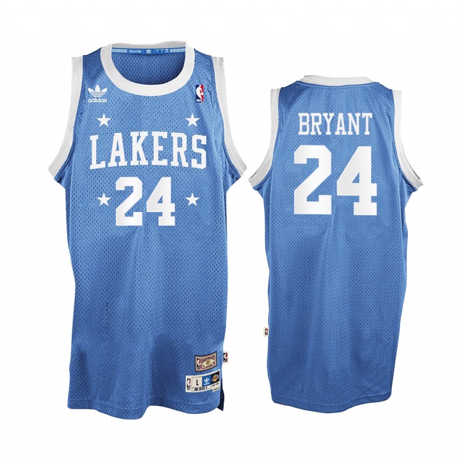 Maglia NBA Los Angeles Lakers #24 Kobe Bryant Blu Hardwood Classics Acquista