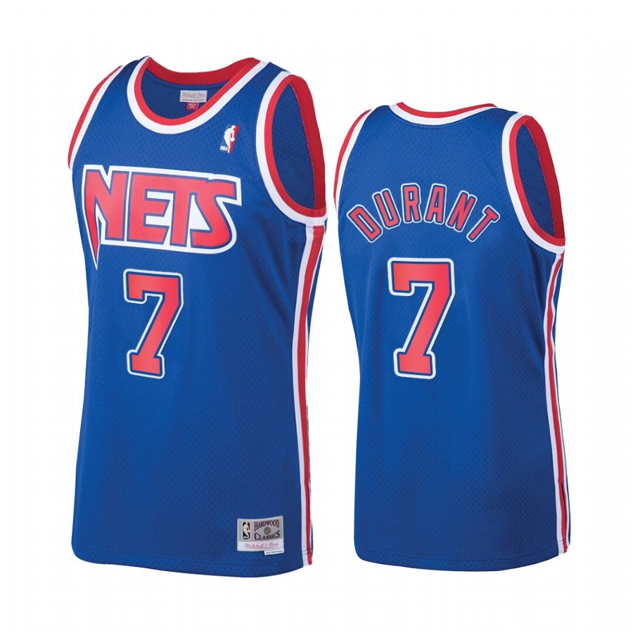 Maglia NBA New Jersey Nets #7 Kevin Durant Blu Hardwood Classics 1992-93 Acquista