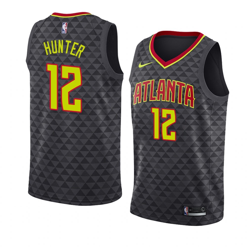 Maglia NBA Nike Atlanta Hawks #12 De'andre Hunter Nero Icon 2019-20 Acquista