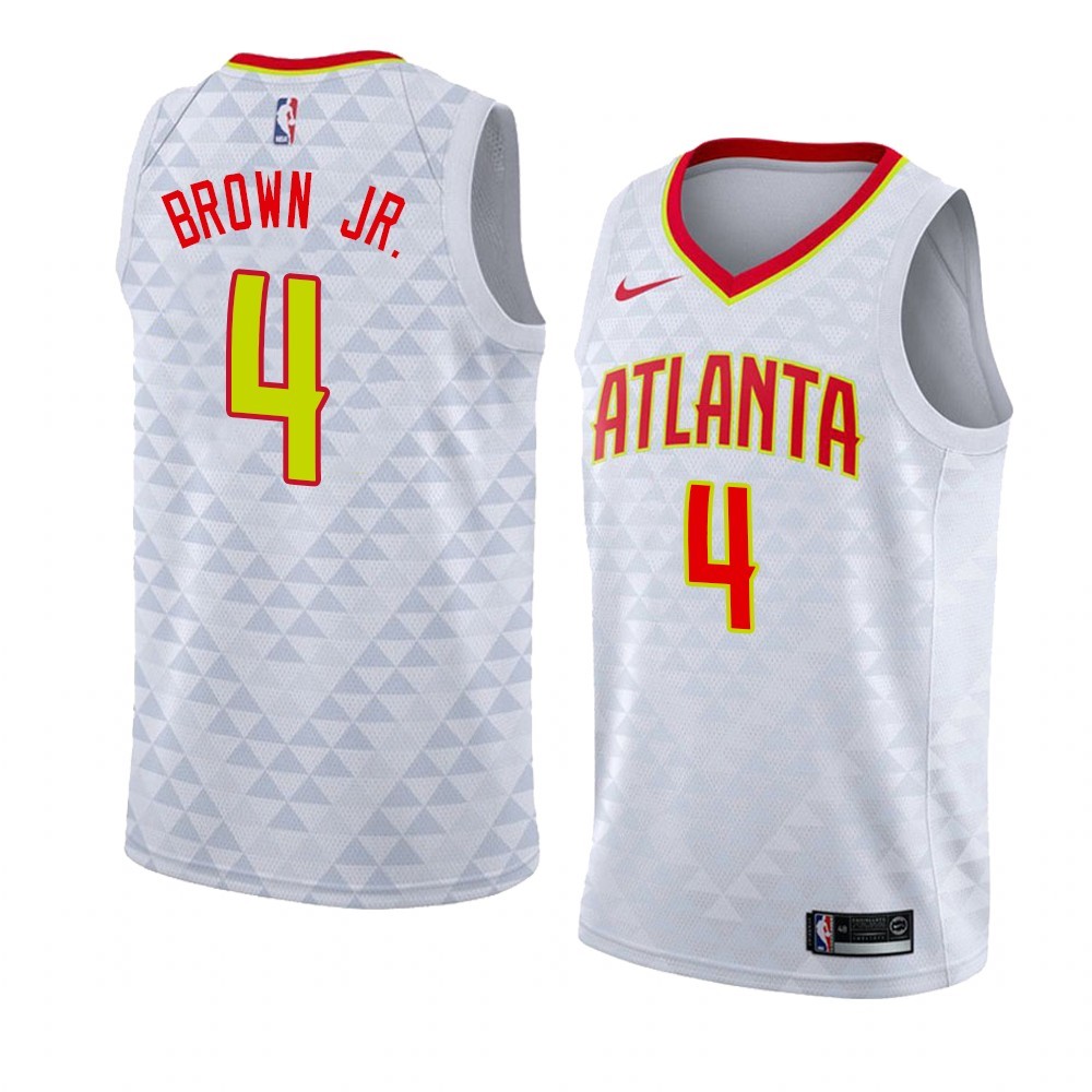 Maglia NBA Nike Atlanta Hawks #4 Charlie Brown Jr. Bianco Association 2019-20 Acquista