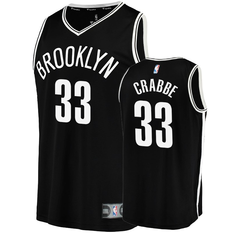 Maglia NBA Nike Brooklyn Nets #33 Allen Crabbe Nero Icon Acquista
