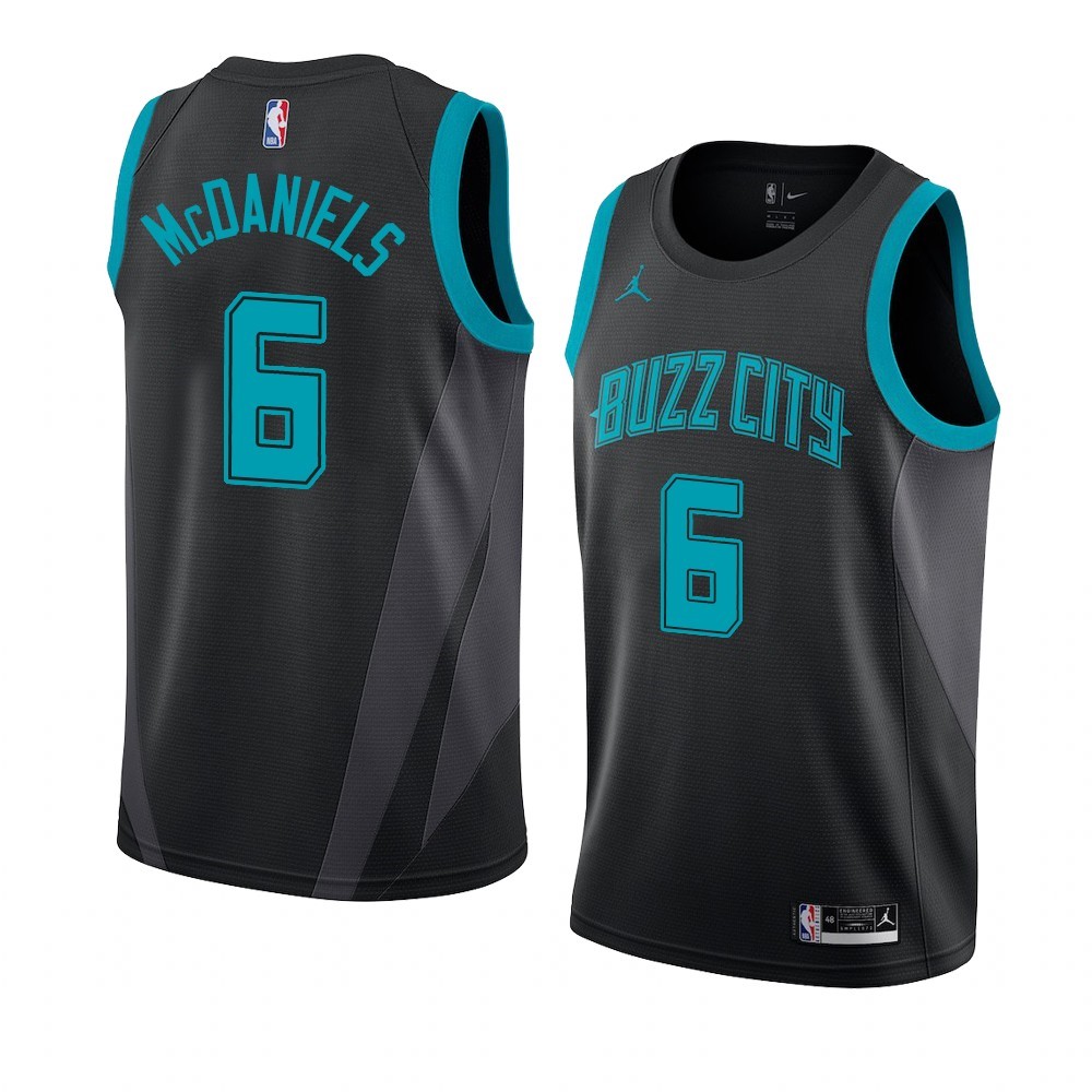 Maglia NBA Nike Charlotte Hornets #6 Jalen McDaniels Nero Città 2019-20 Acquista