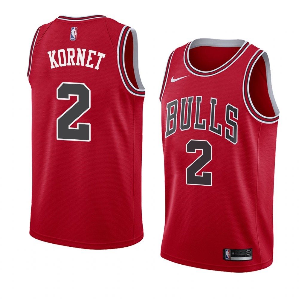 Maglia NBA Nike Chicago Bulls #2 Luke Kornet Rosso Icon 2019-20 Acquista