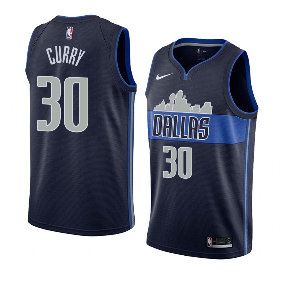 Maglia NBA Nike Dallas Mavericks #30 Seth Curry Marino Statement 2019-20 Acquista