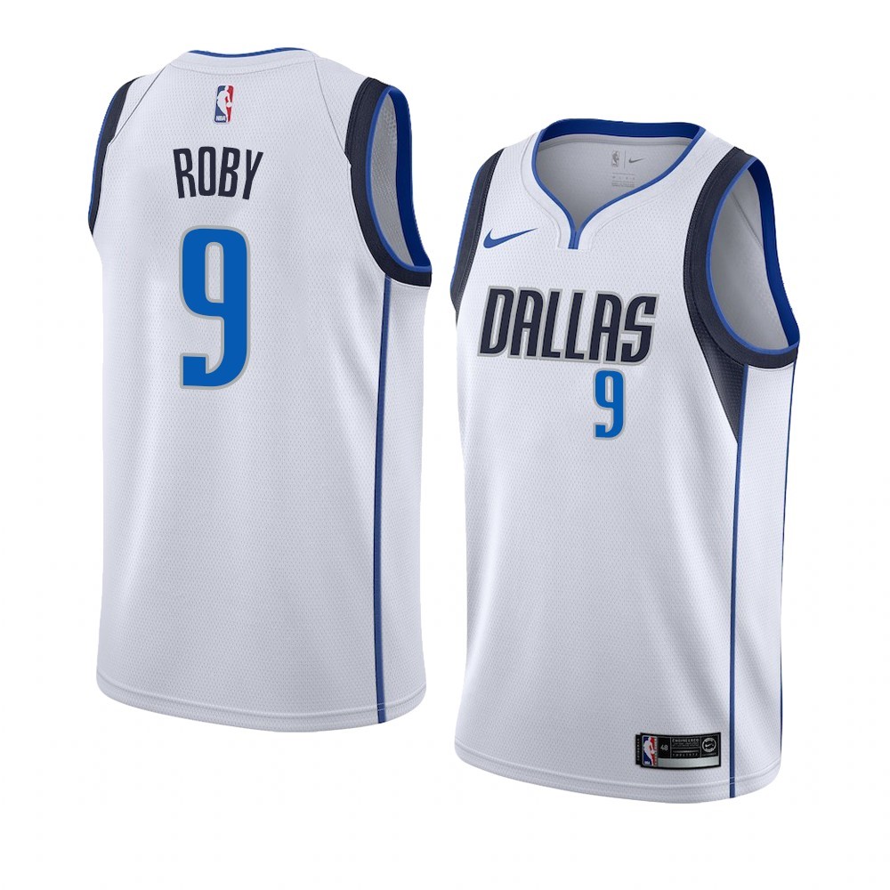 Maglia NBA Nike Dallas Mavericks #9 Isaiah Roby Bianco Association 2019-20 Acquista