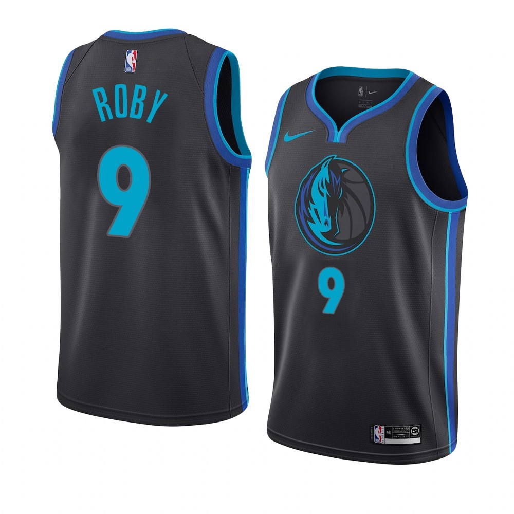 Maglia NBA Nike Dallas Mavericks #9 Isaiah Roby Nero Città 2019-20 Acquista