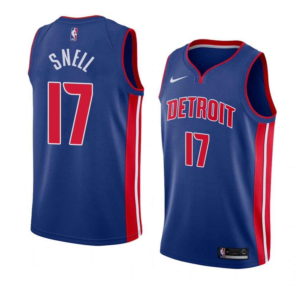 Maglia NBA Nike Detroit Pistons #17 Tony Snell Blu Icon 2019-20 Acquista