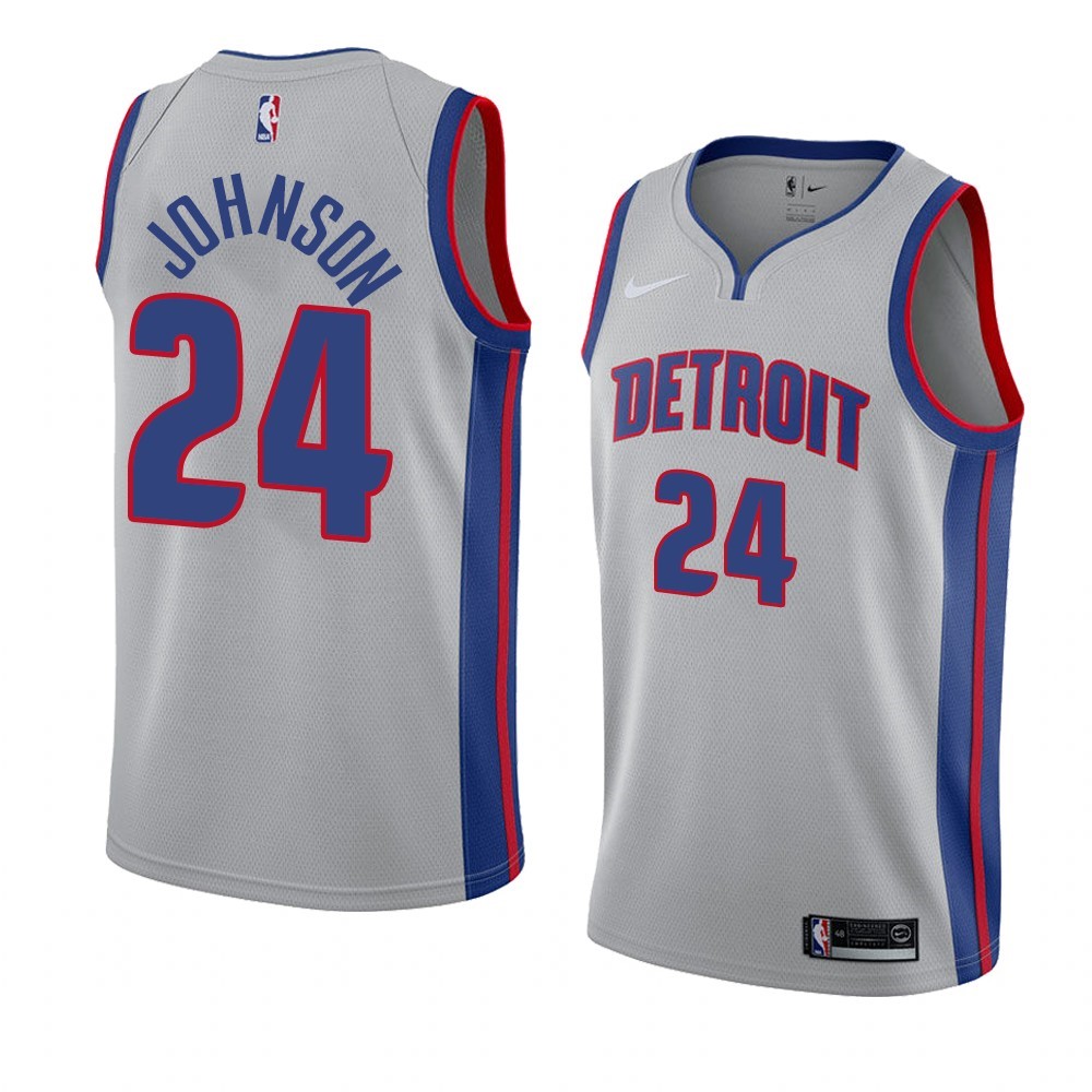 Maglia NBA Nike Detroit Pistons #24 Joe Johnson Grigio Statement 2019-20 Acquista