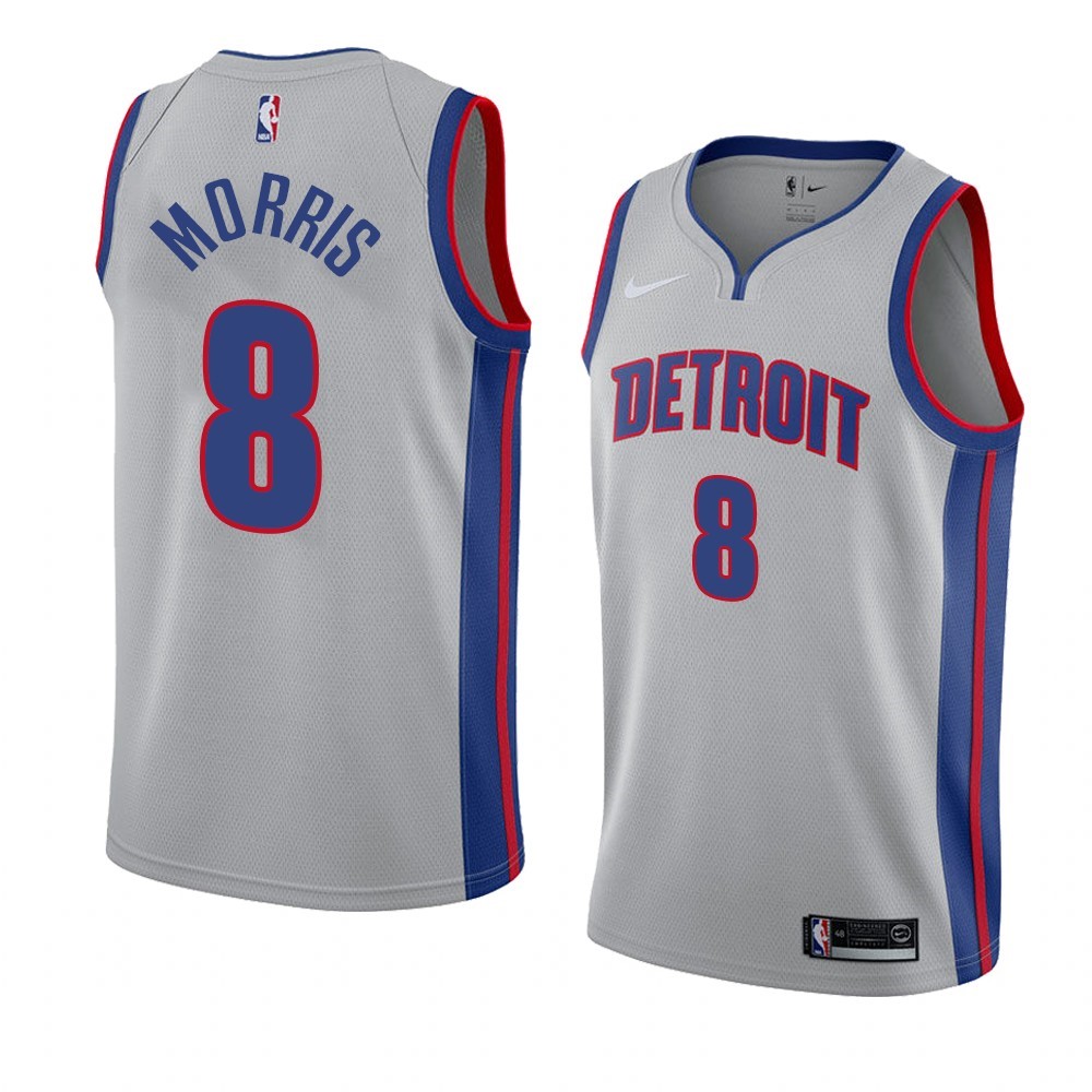 Maglia NBA Nike Detroit Pistons #8 Markieff Morris Grigio Statement 2019-20 Acquista