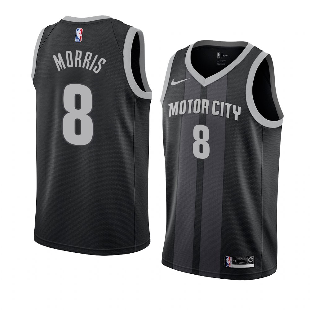 Maglia NBA Nike Detroit Pistons #8 Markieff Morris Nero Città 2019-20 Acquista