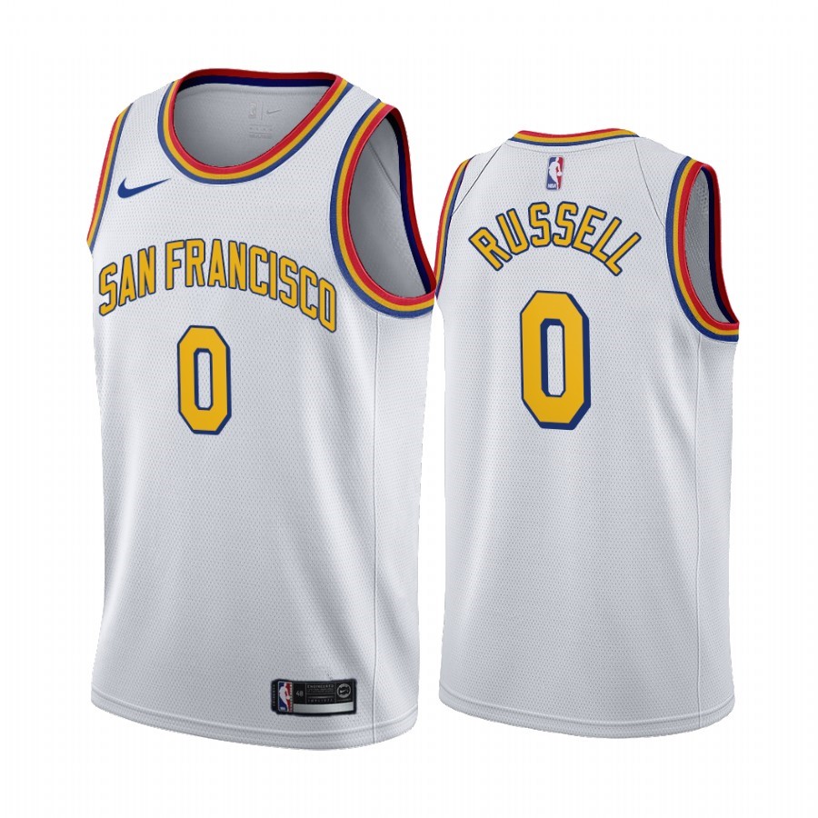 Maglia NBA Nike Golden State Warriors #0 D'Angelo Russell Bianco 2019-20 Acquista
