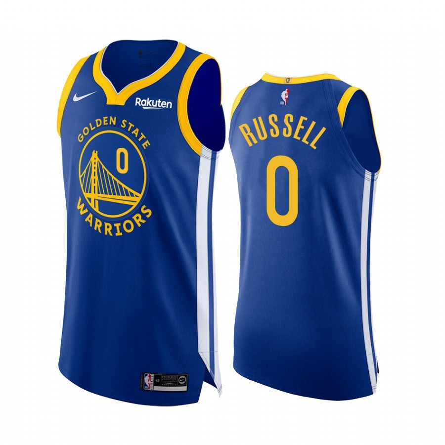 Maglia NBA Nike Golden State Warriors #0 D'Angelo Russell Blu Icon Edition Acquista