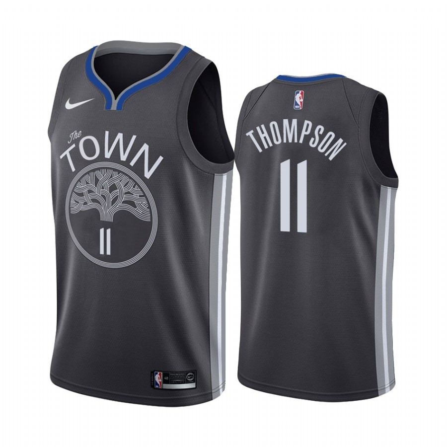 Maglia NBA Nike Golden State Warriors #11 Klay Thompson Nero Statement 2019-20 Acquista