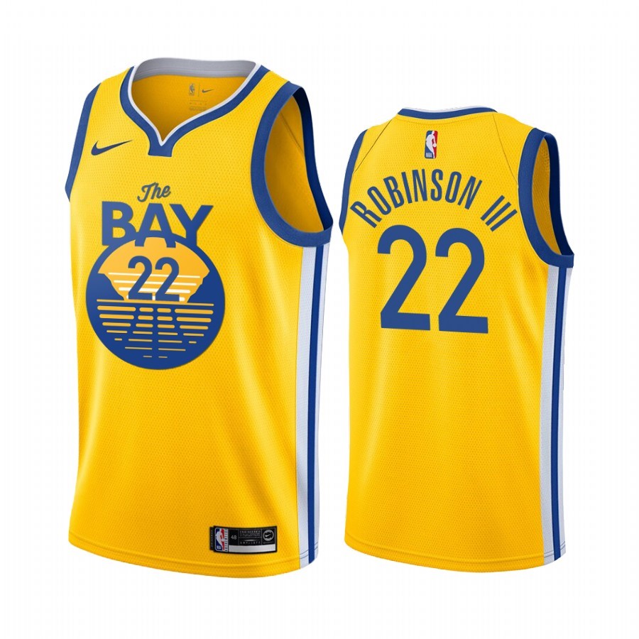 Maglia NBA Nike Golden State Warriors #22 Glenn Robinson III Jaune Città 2019-20 Acquista