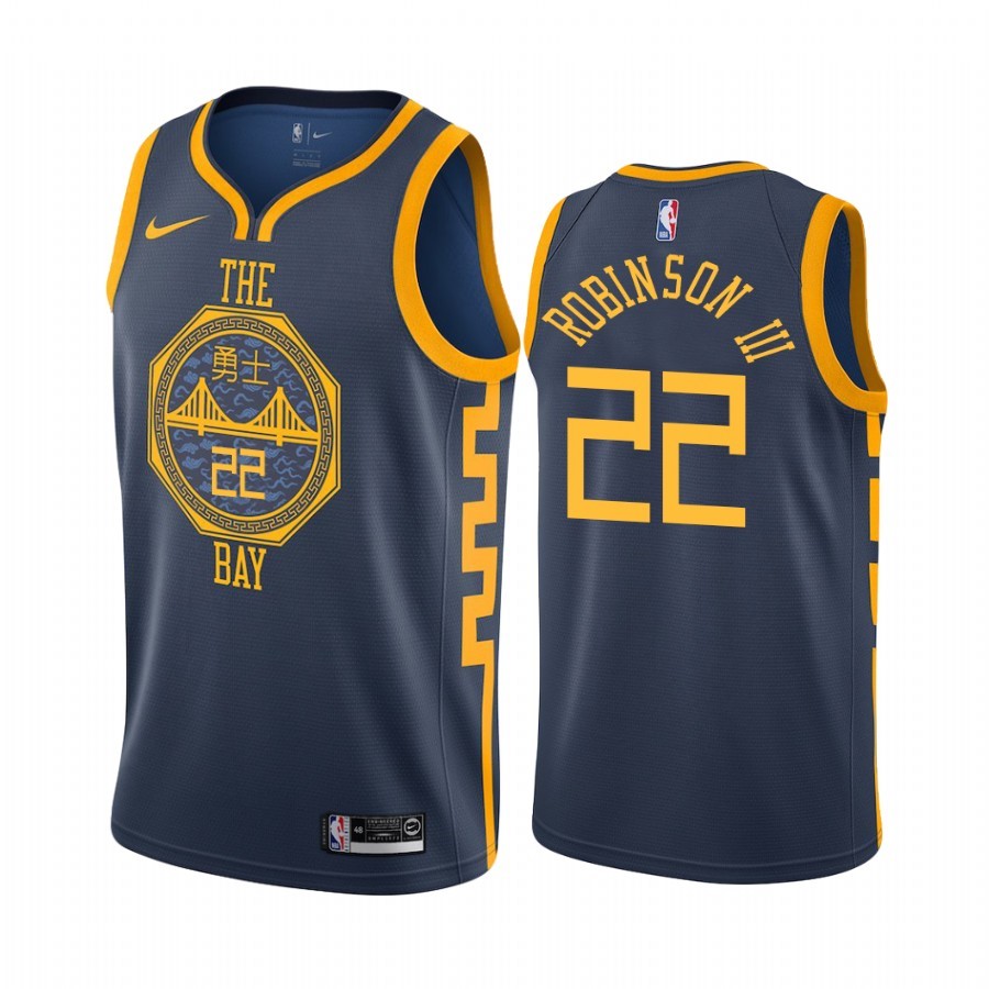 Maglia NBA Nike Golden State Warriors #22 Glenn Robinson III Marino Città 2019-20 Acquista