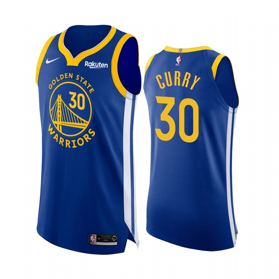 Maglia NBA Nike Golden State Warriors #30 Stephen Curry Blu Icon Edition Acquista