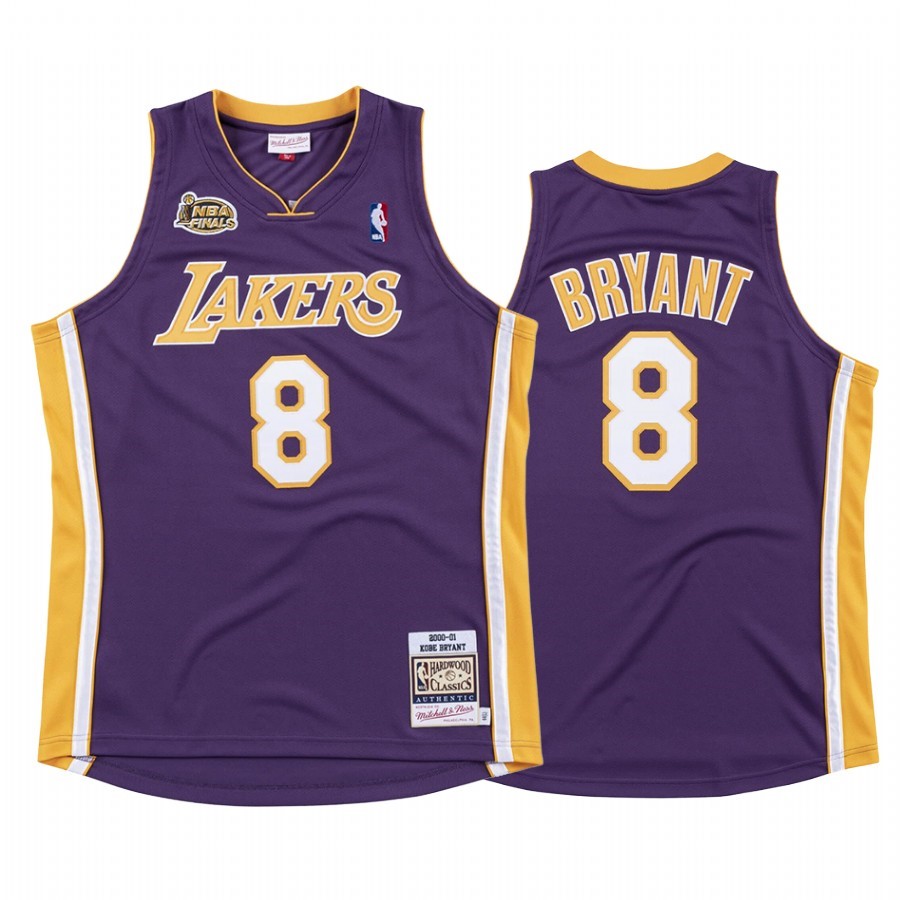 Maglia NBA Nike Los Angeles Lakers #8 Kobe Bryant Pourpre 2000 01 Acquista