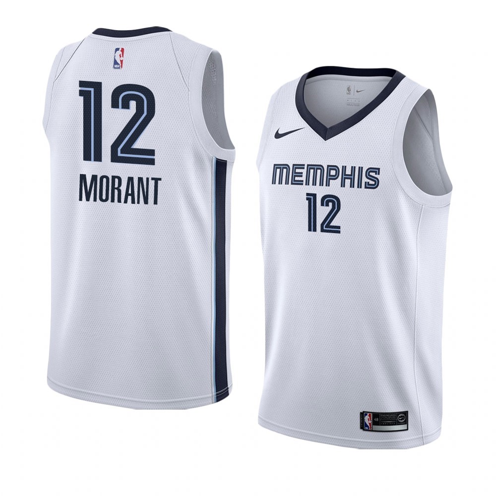 Maglia NBA Nike Menphis Grizzlies #12 Ja Morant Bianco Association 2019-20 Acquista