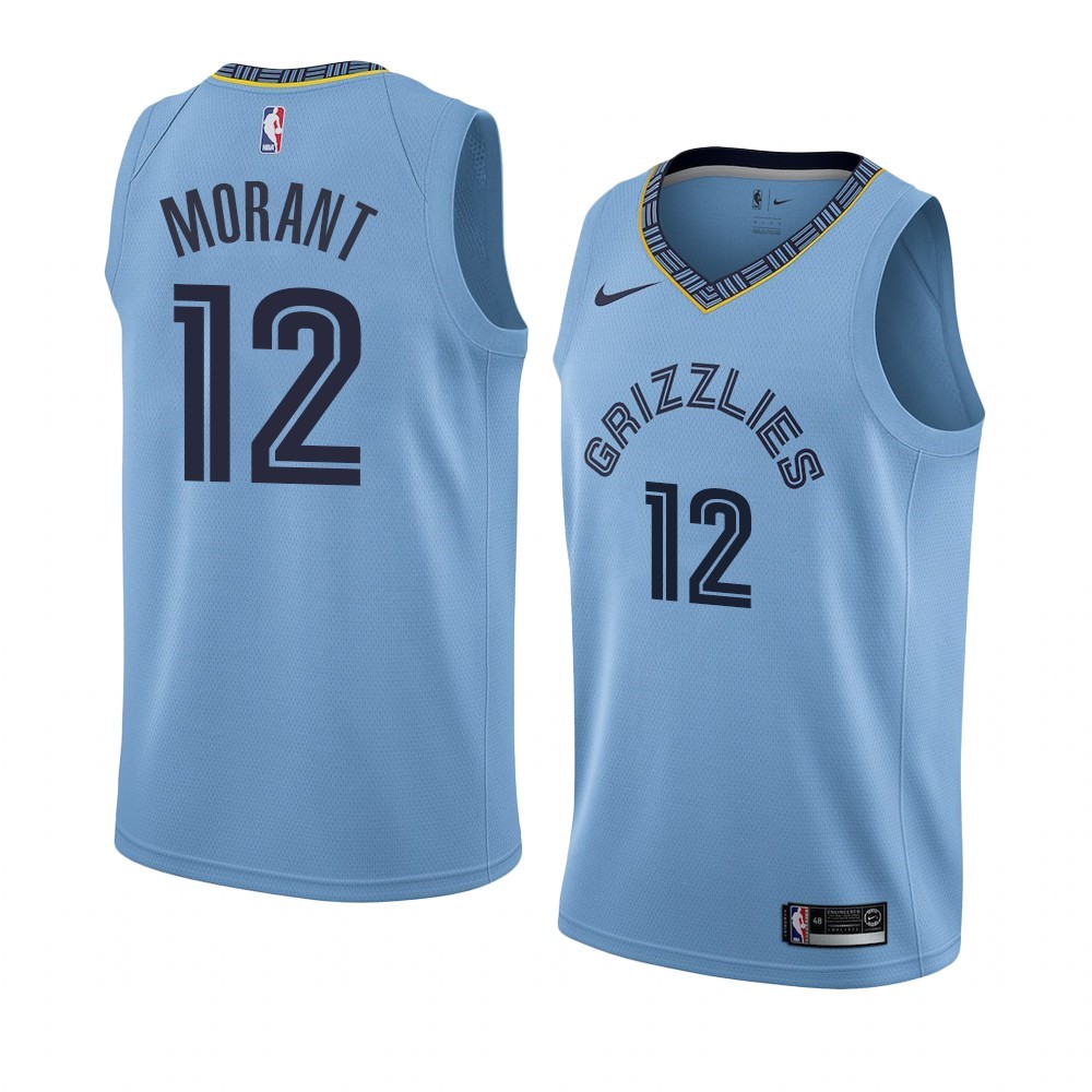Maglia NBA Nike Menphis Grizzlies #12 Ja Morant Blu Statement 2019-20 Acquista